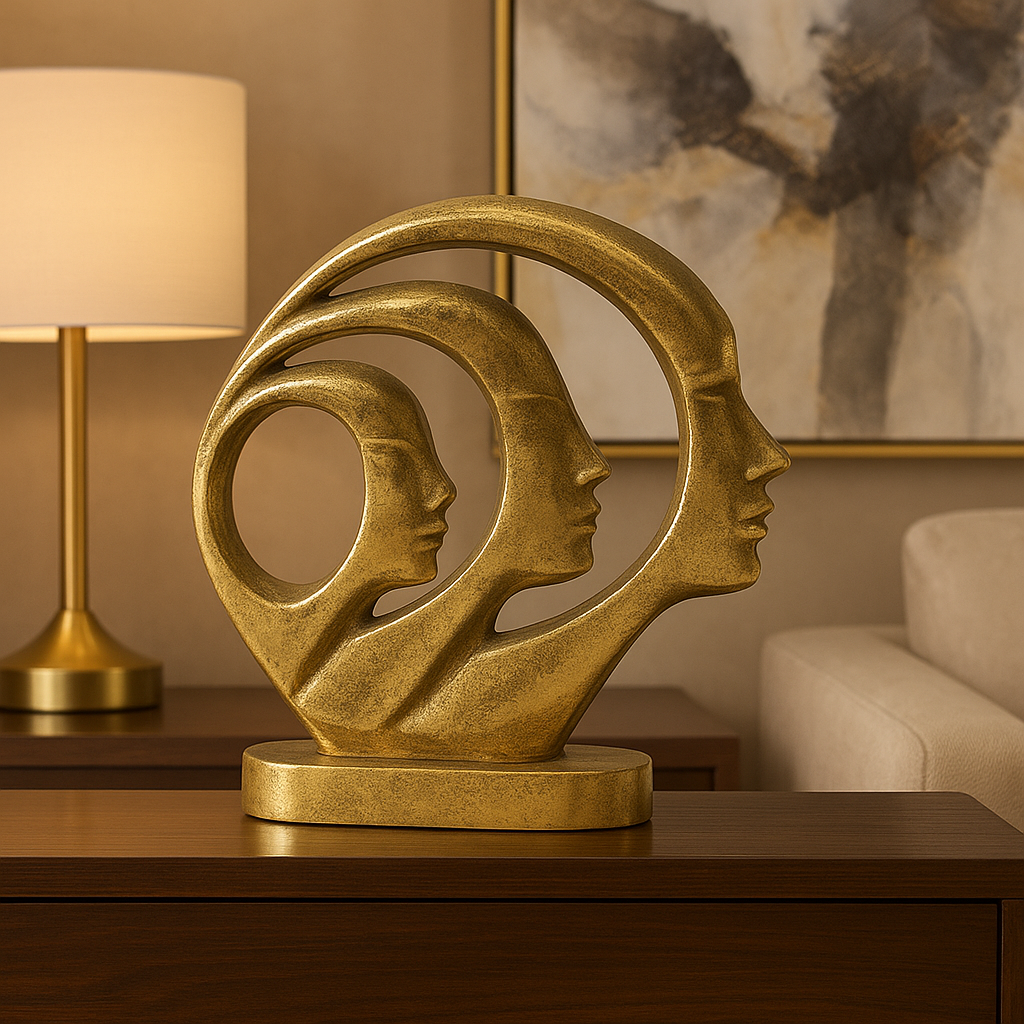 Belle Maison Golden Aura Sculpture