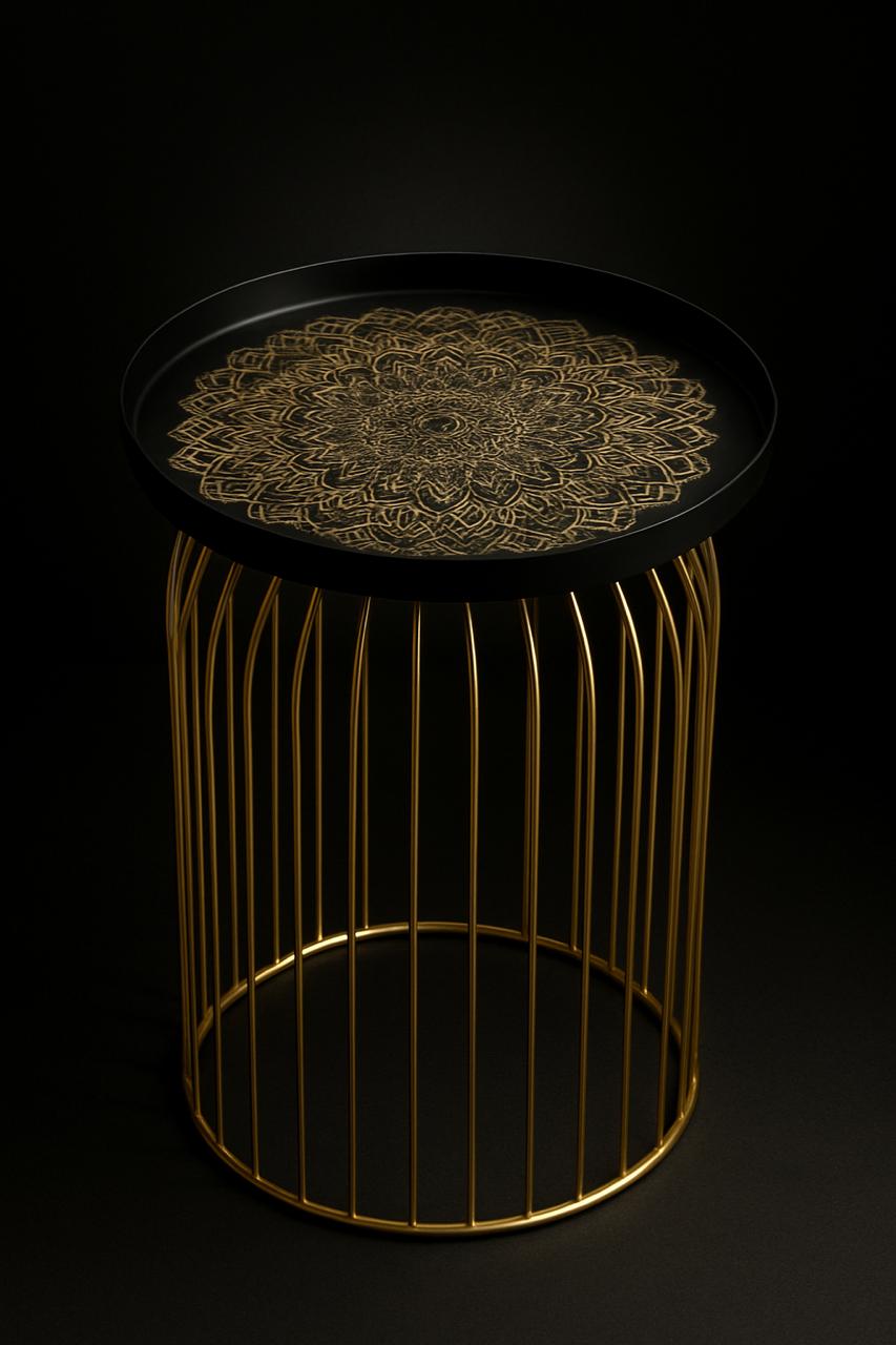 Golden Cage Nesting Table